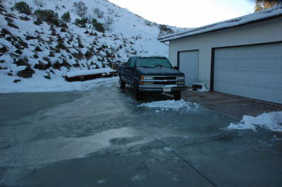 Truck with ice